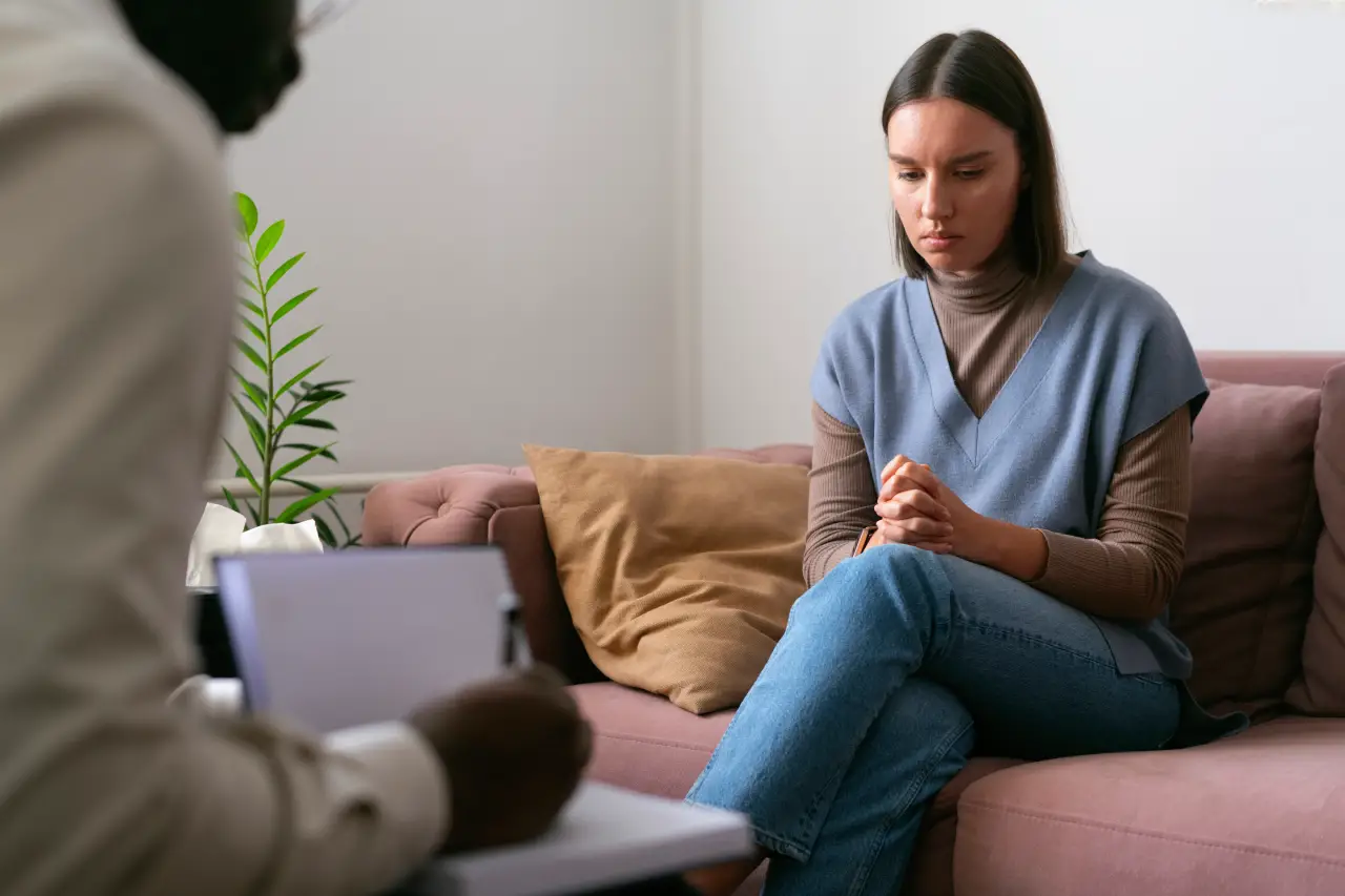 Person Sharing Anxiety Counseling